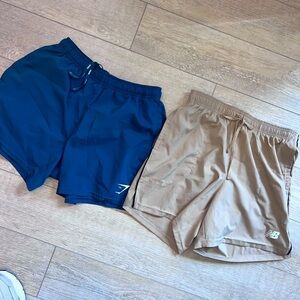 Gymshark arrival and New Balance short bundle size small